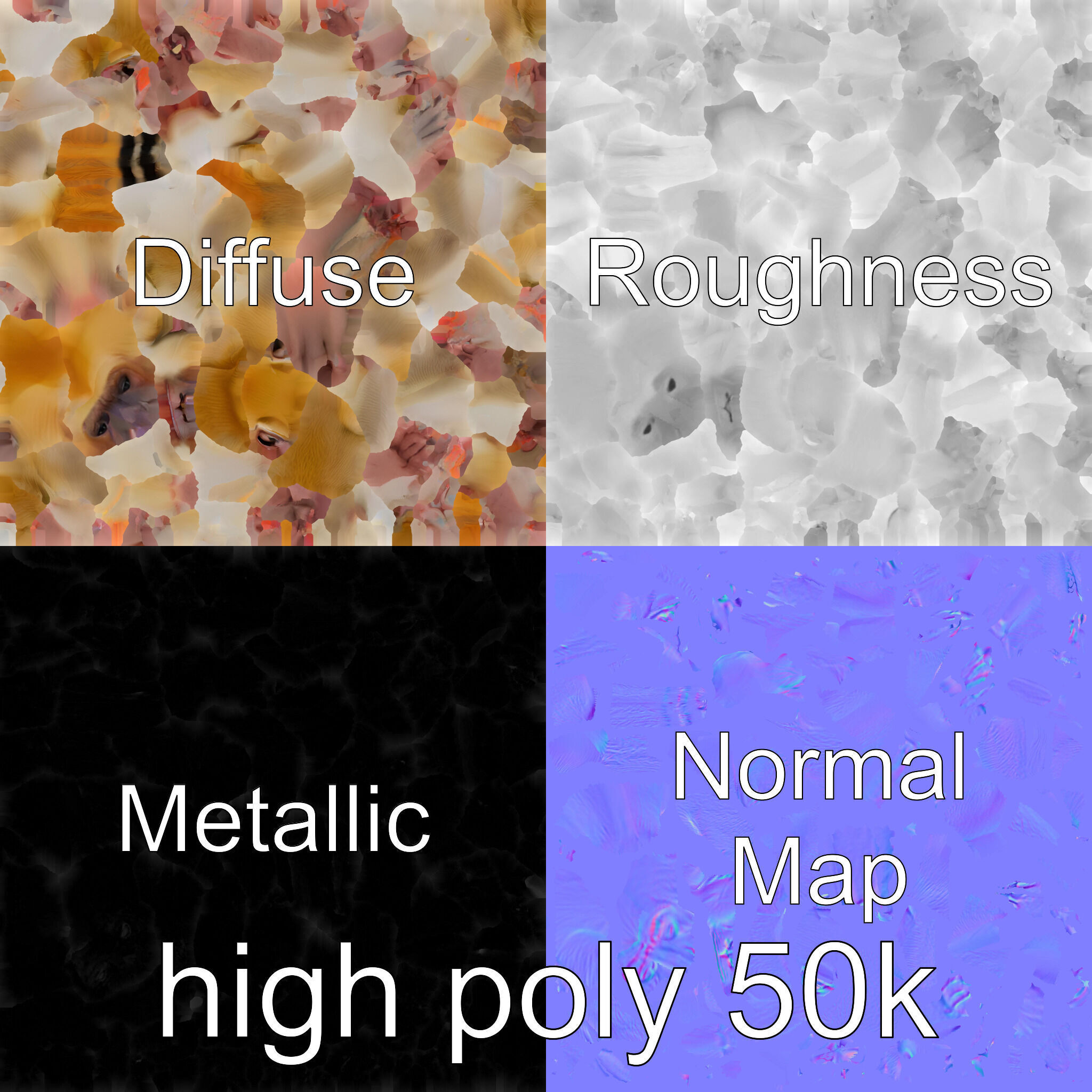 Patas Monkey Detailed 3D Model with Textured Fur Low-poly 3D model_32