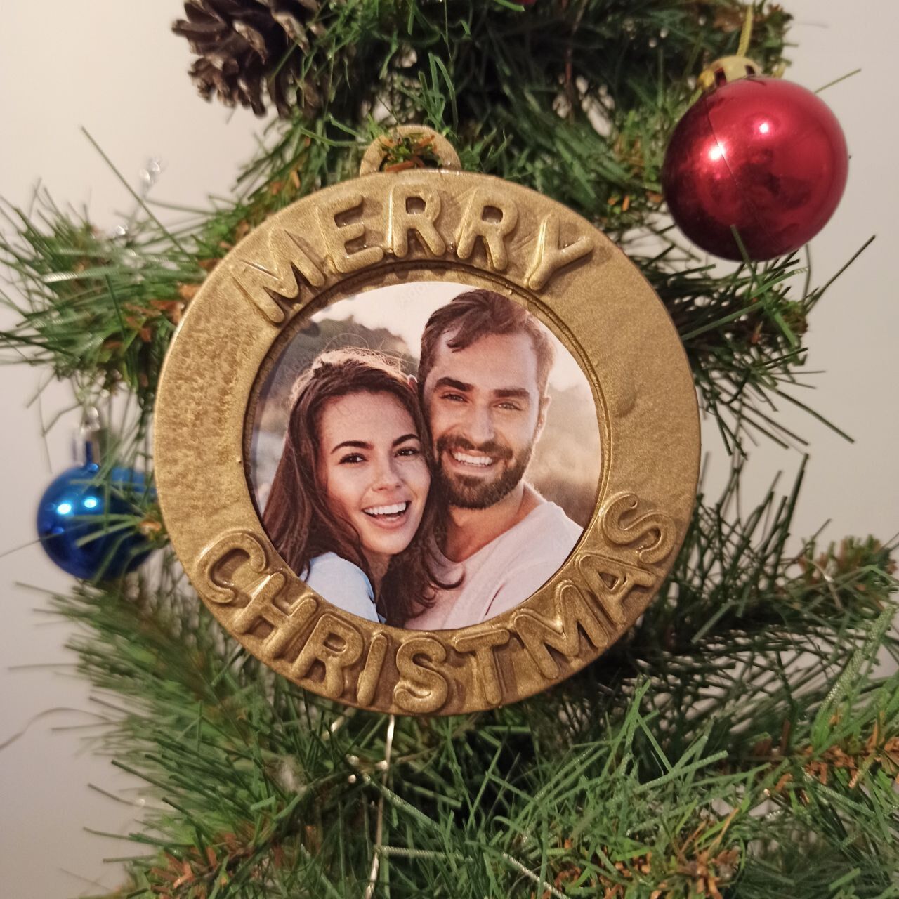 Personalized Christmas Ornaments with Photo 3D print model_5