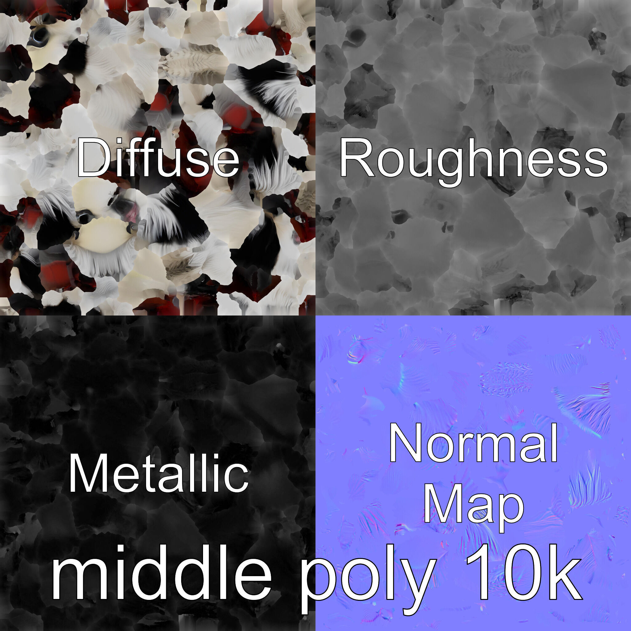 Colobus Monkey 3D Model with Flowing Fur Details Low-poly 3D model_29