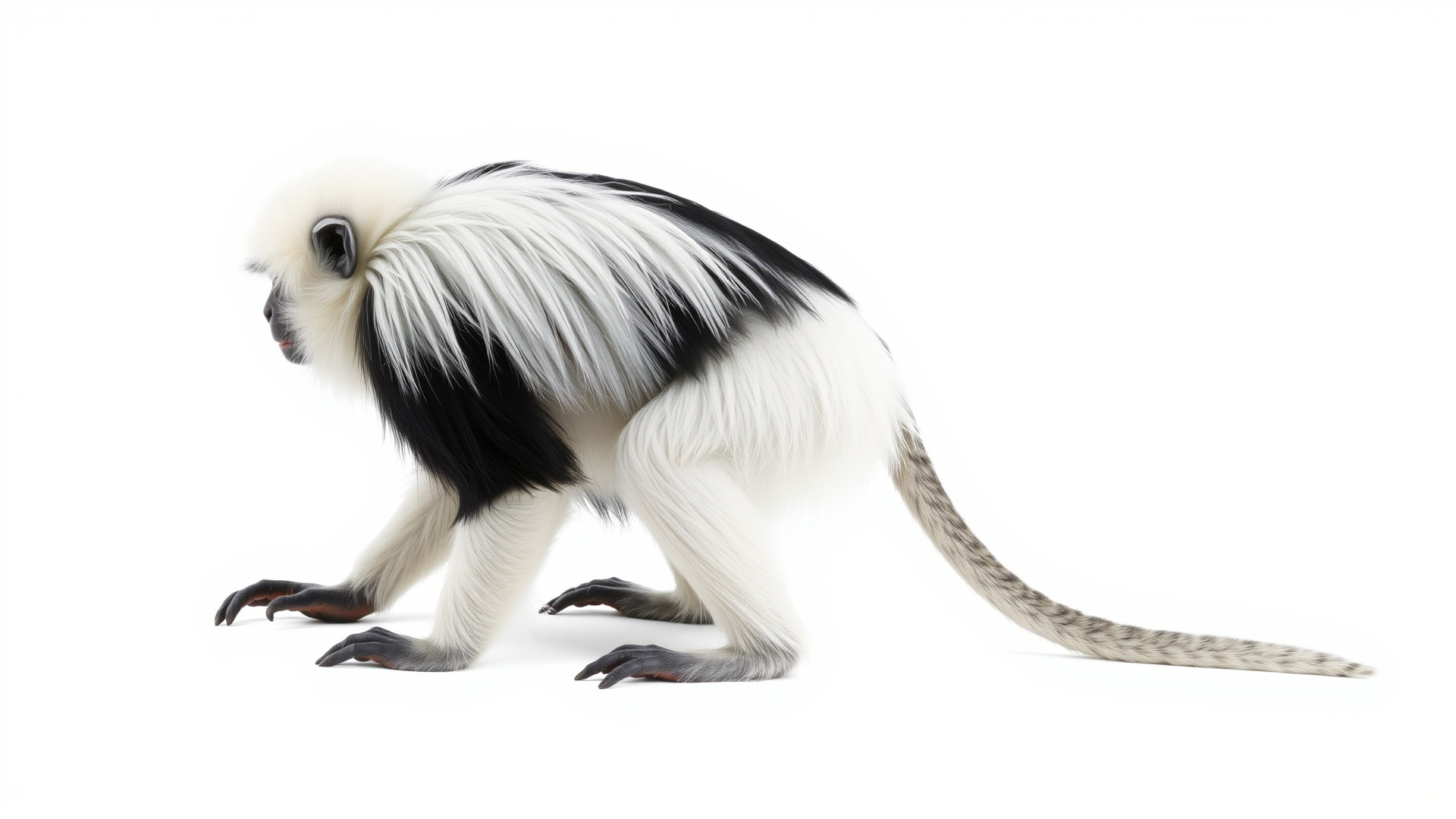 Colobus Monkey 3D Model with Flowing Fur Details Low-poly 3D model_6