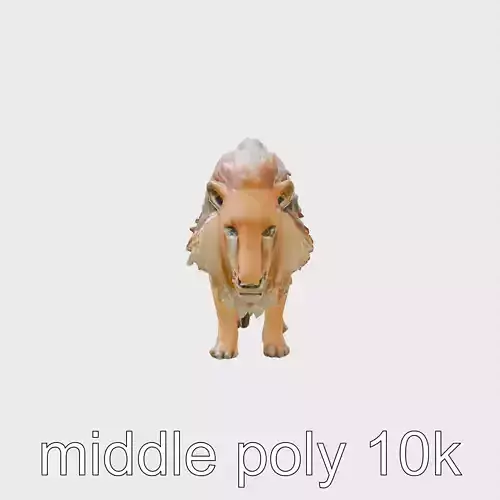 Gelada Model with Lion-like Mane and Rugged Build Low-poly 3D model