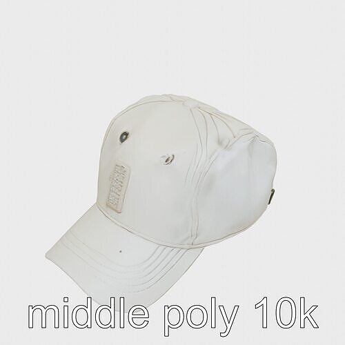 Beige Baseball Cap with Adjustable Strap Texture