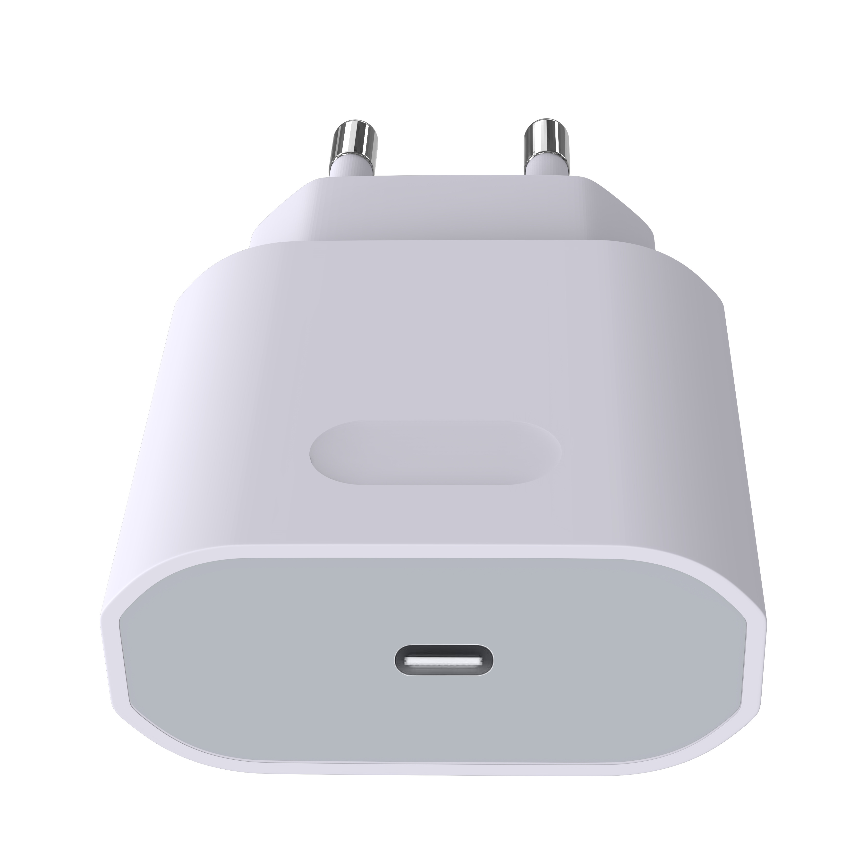 Phone charger white 3D model_5