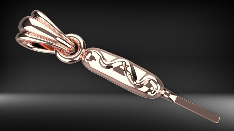 Corn Dog Pendant 3D print model_5