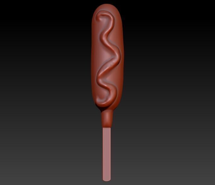 Corn Dog Pendant 3D print model_18