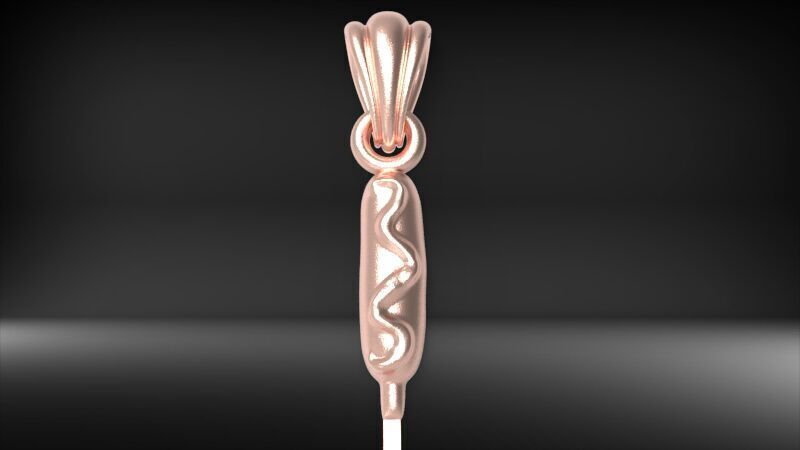 Corn Dog Pendant 3D print model_8