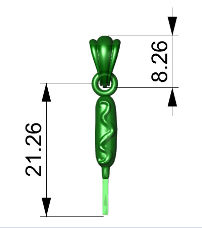 Corn Dog Pendant 3D print model_19
