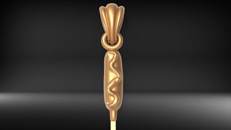 Corn Dog Pendant 3D print model_6