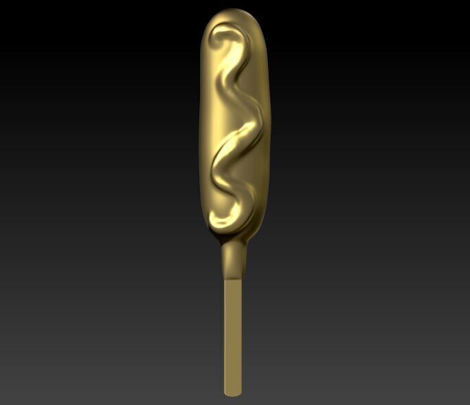 Corn Dog Pendant 3D print model_1