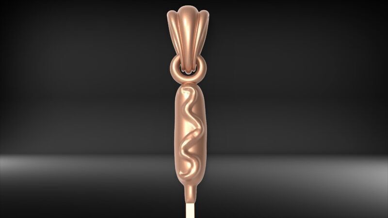 Corn Dog Pendant 3D print model_7