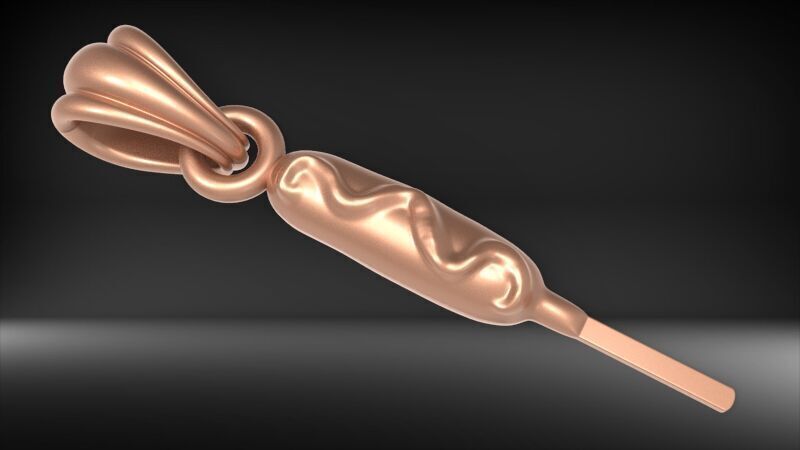 Corn Dog Pendant 3D print model_29