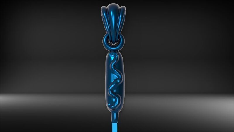 Corn Dog Pendant 3D print model_13