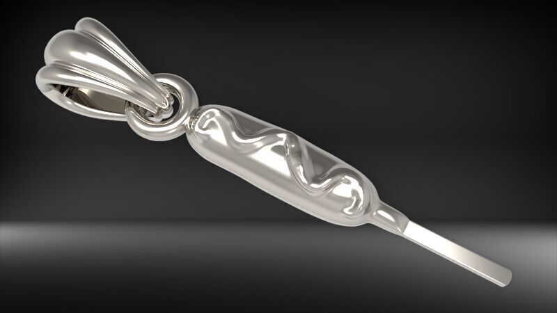 Corn Dog Pendant 3D print model_2
