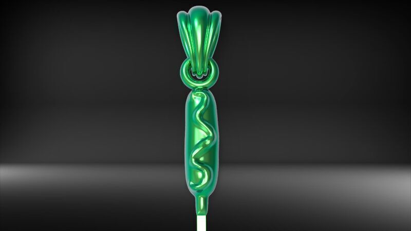 Corn Dog Pendant 3D print model_12