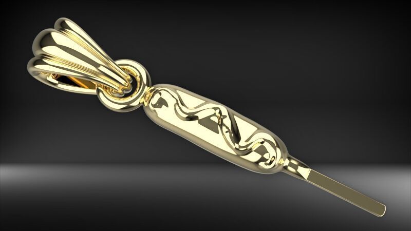 Corn Dog Pendant 3D print model_3