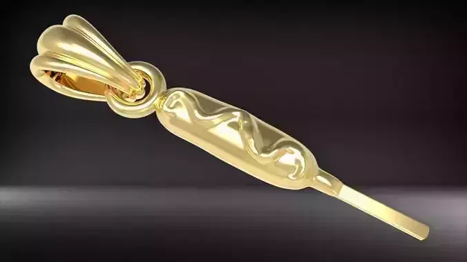 Corn Dog Pendant 3D print model