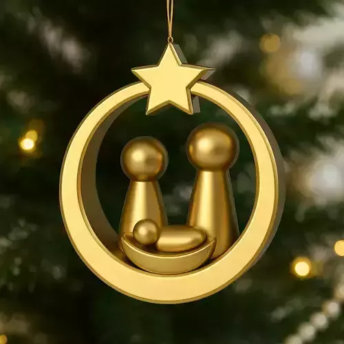 Nativity Christmas Ornament Holy - Family Ornament 3D print model