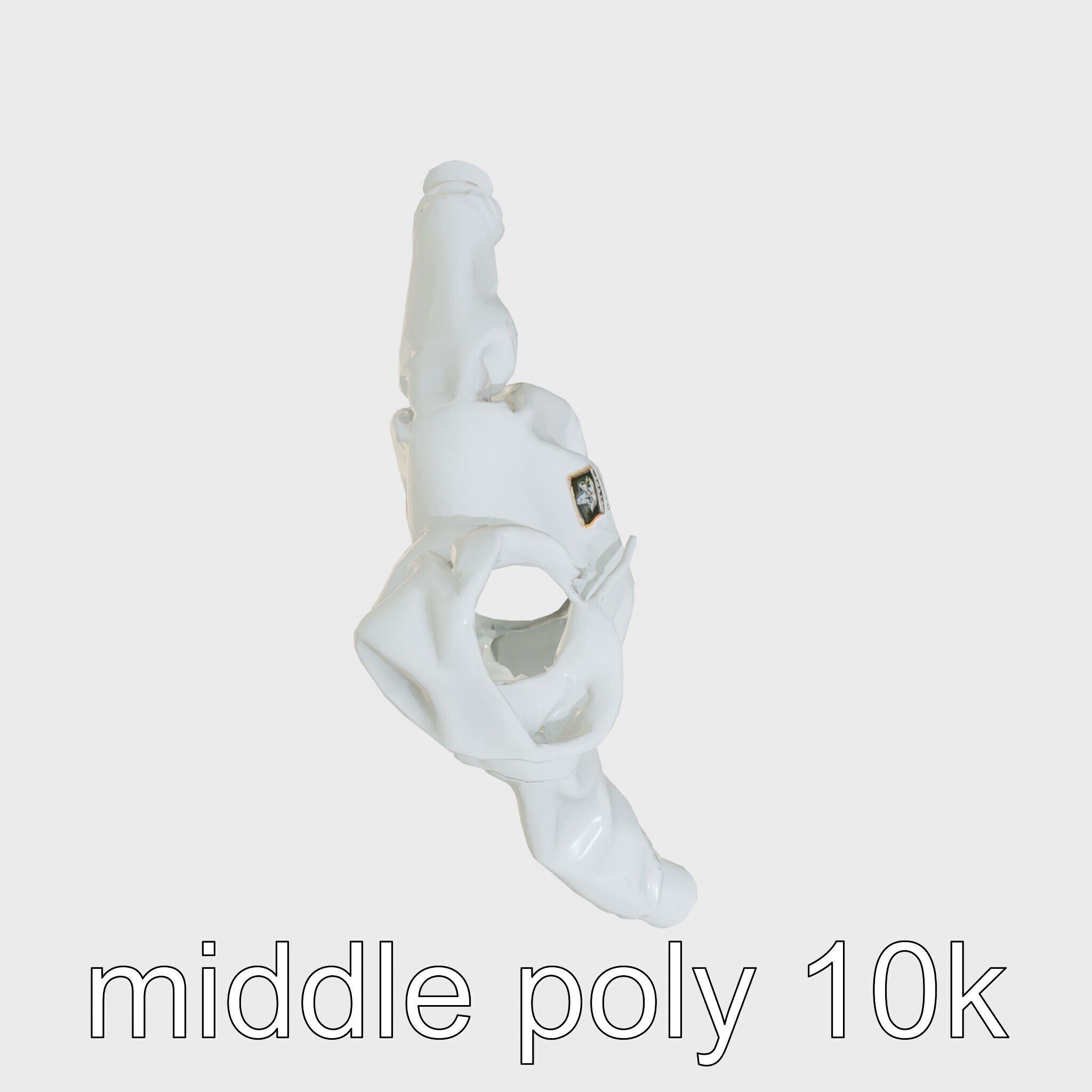 Hoodie with Chest Print Model Low-poly 3D model_29