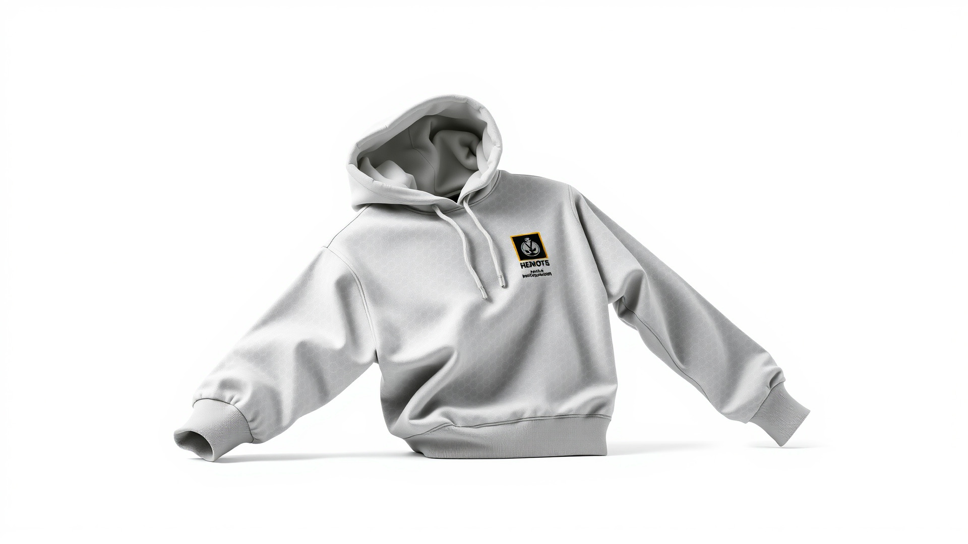 Hoodie with Chest Print Model Low-poly 3D model_6
