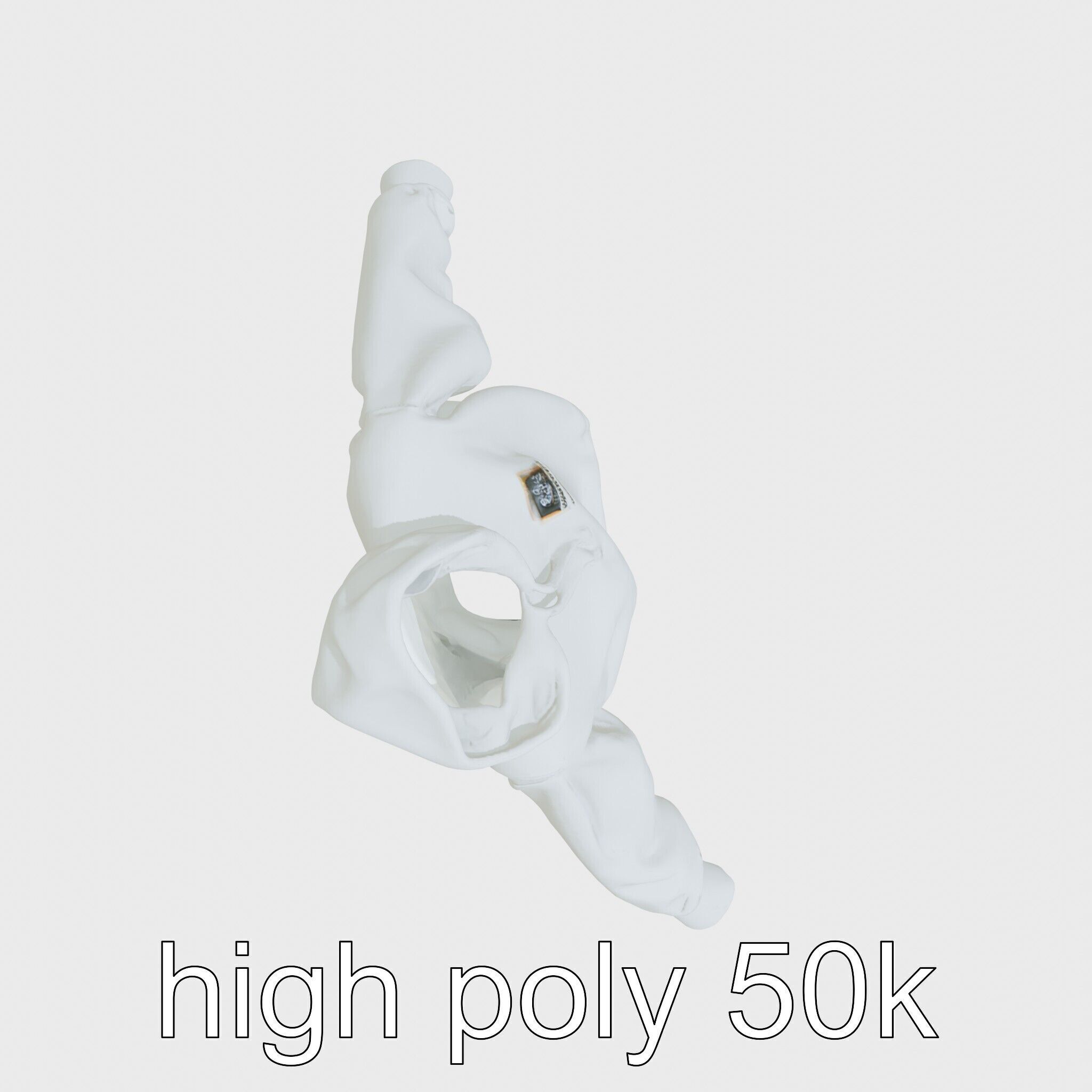Hoodie with Chest Print Model Low-poly 3D model_13