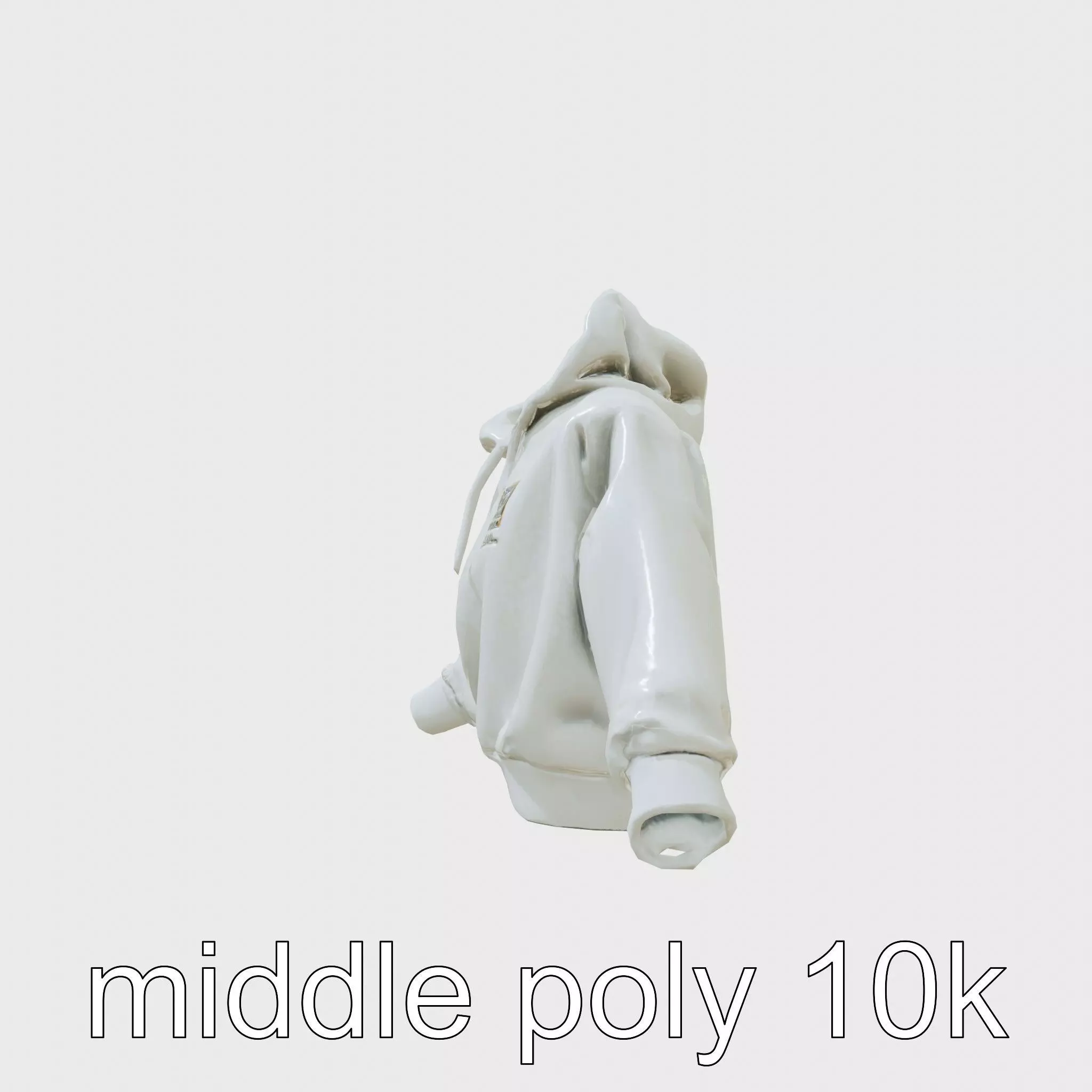 Hoodie with Chest Print Model Low-poly 3D model_0