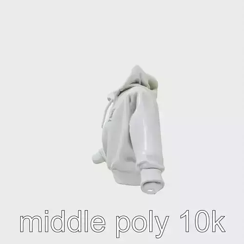 Hoodie with Chest Print Model