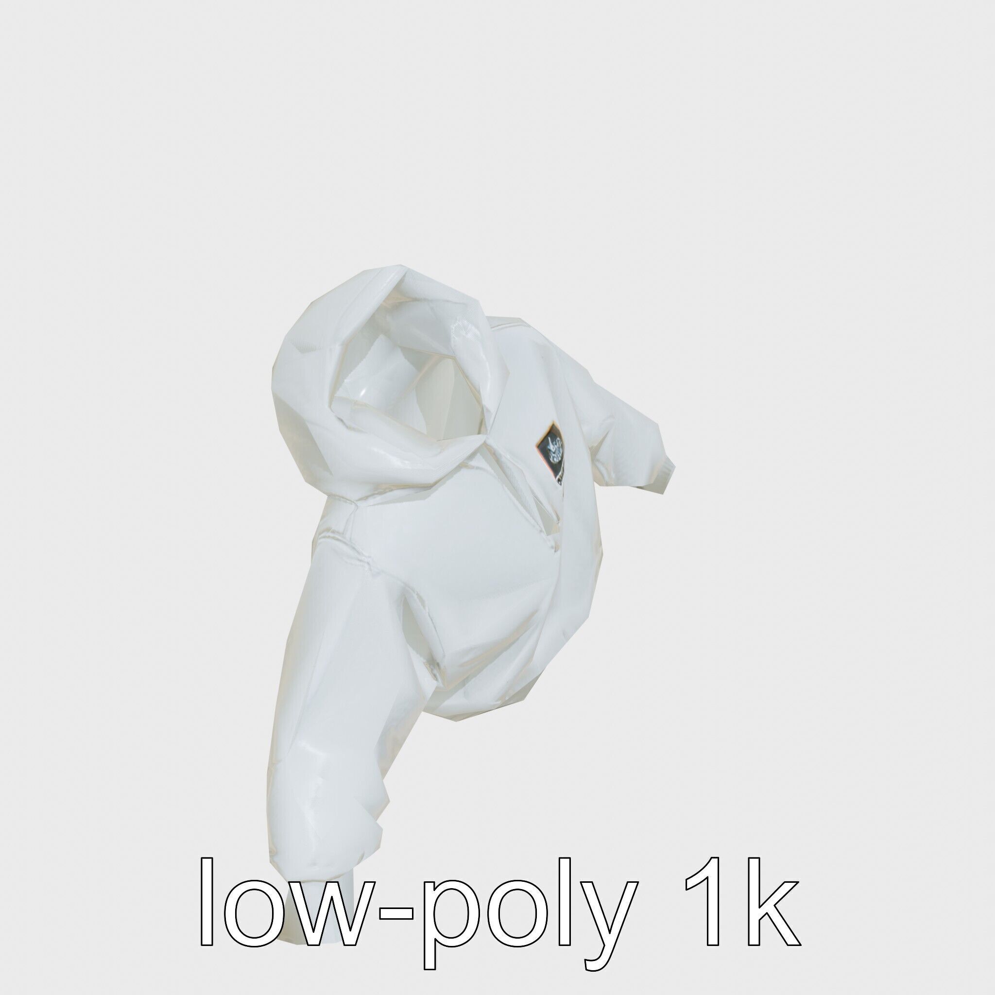 Hoodie with Chest Print Model Low-poly 3D model_14