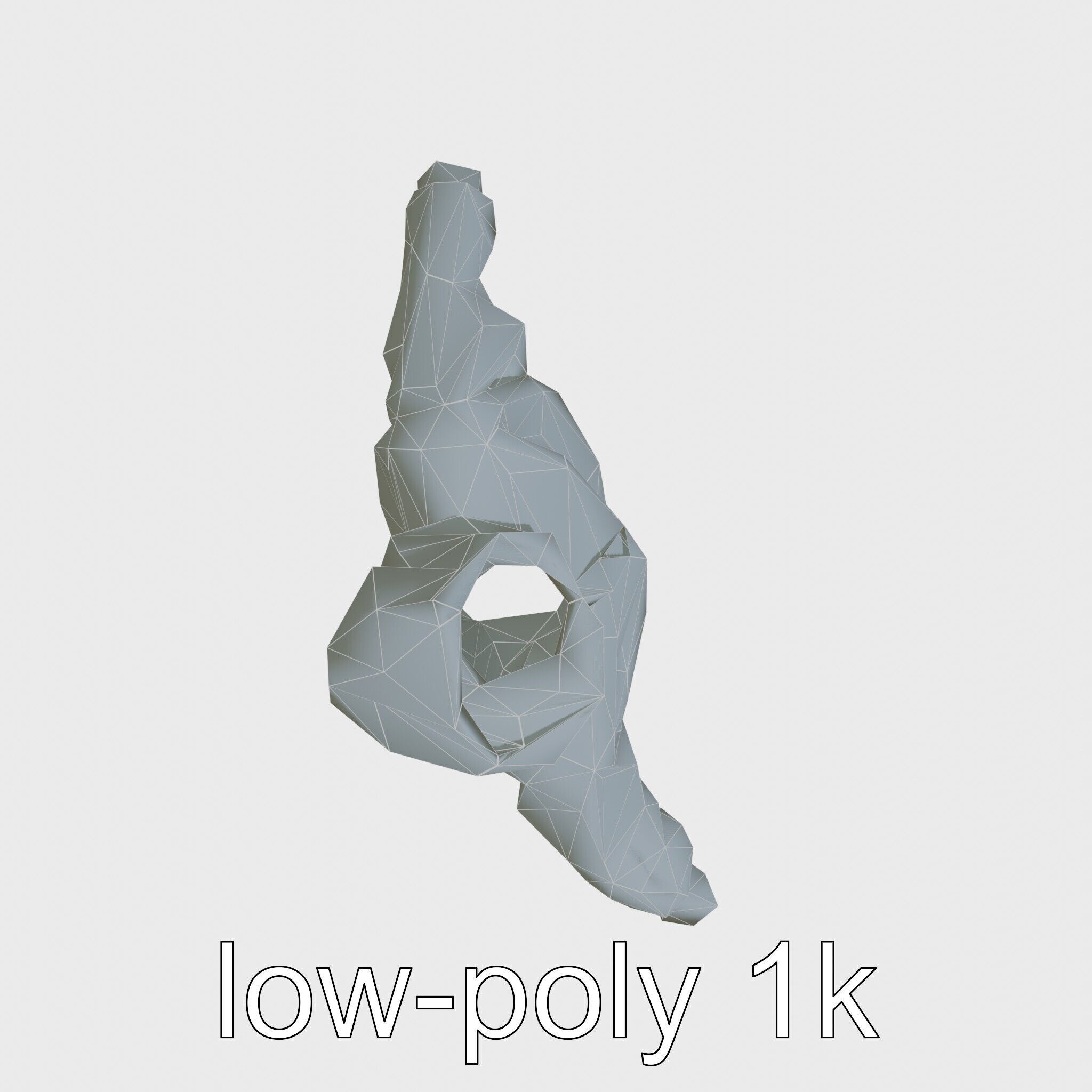 Hoodie with Chest Print Model Low-poly 3D model_24