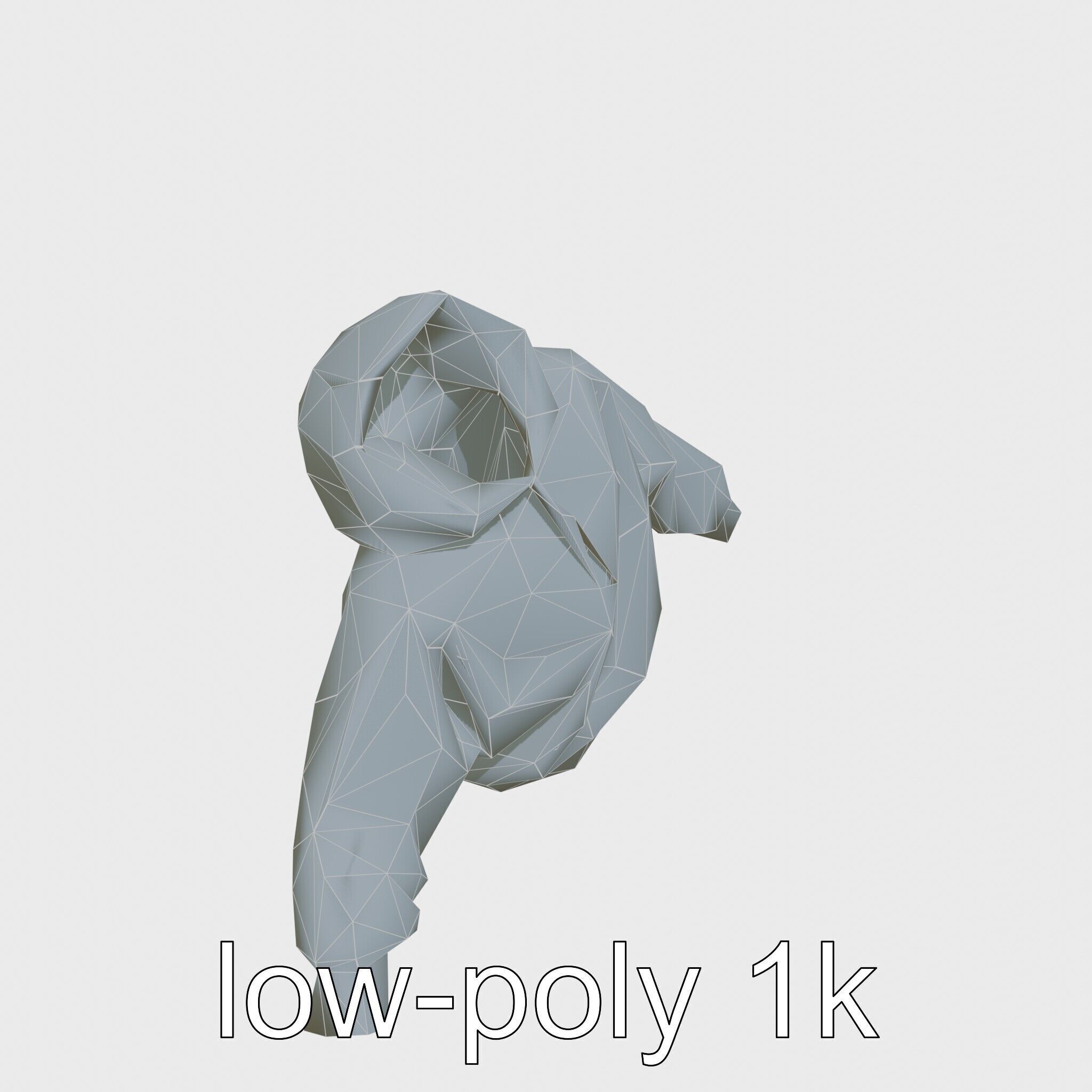 Hoodie with Chest Print Model Low-poly 3D model_15