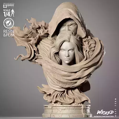 Wicked Marvel Cloak and Dagger Portrait Bust
