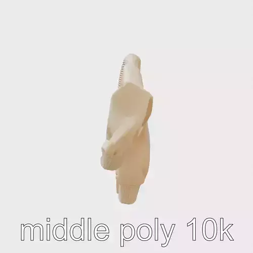 Soft Lapel Cardigan with Buttons 3D Model