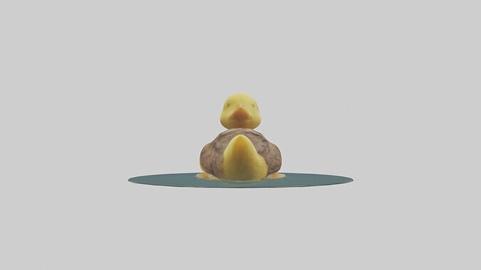 Duckling swimming model 3D model