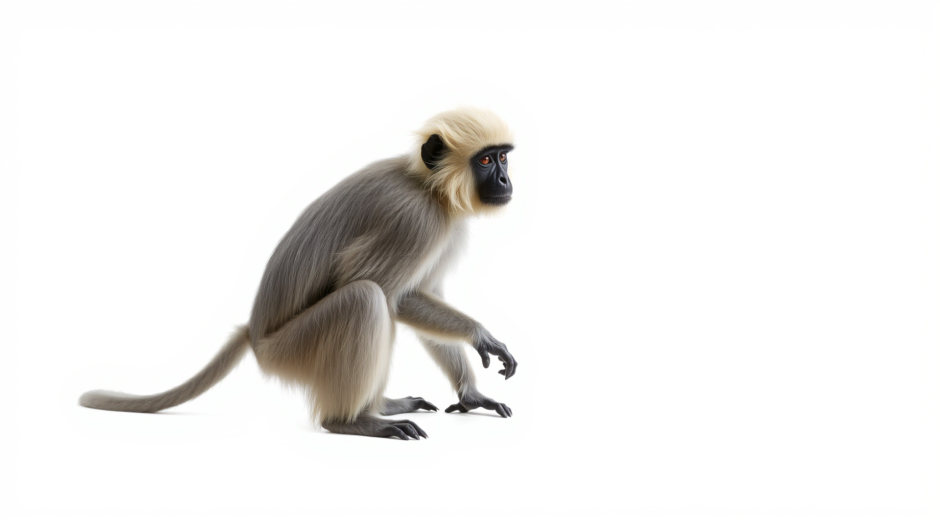 Silvery Gibbon 3D Model with Graceful Movements Low-poly 3D model_6