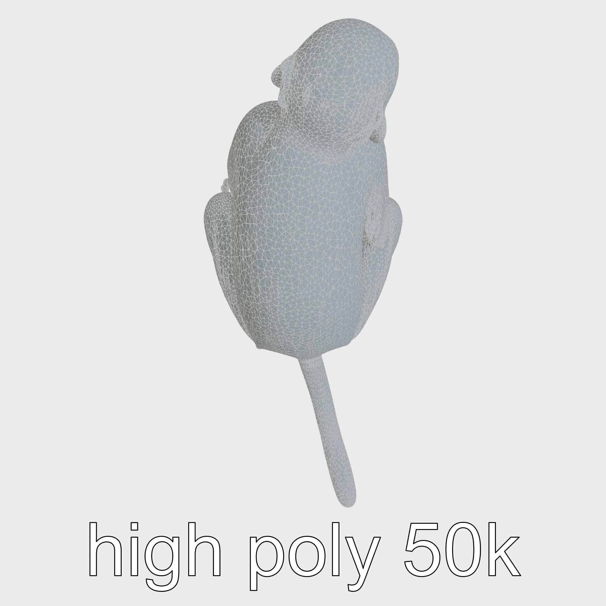 Silvery Gibbon 3D Model with Graceful Movements Low-poly 3D model_23