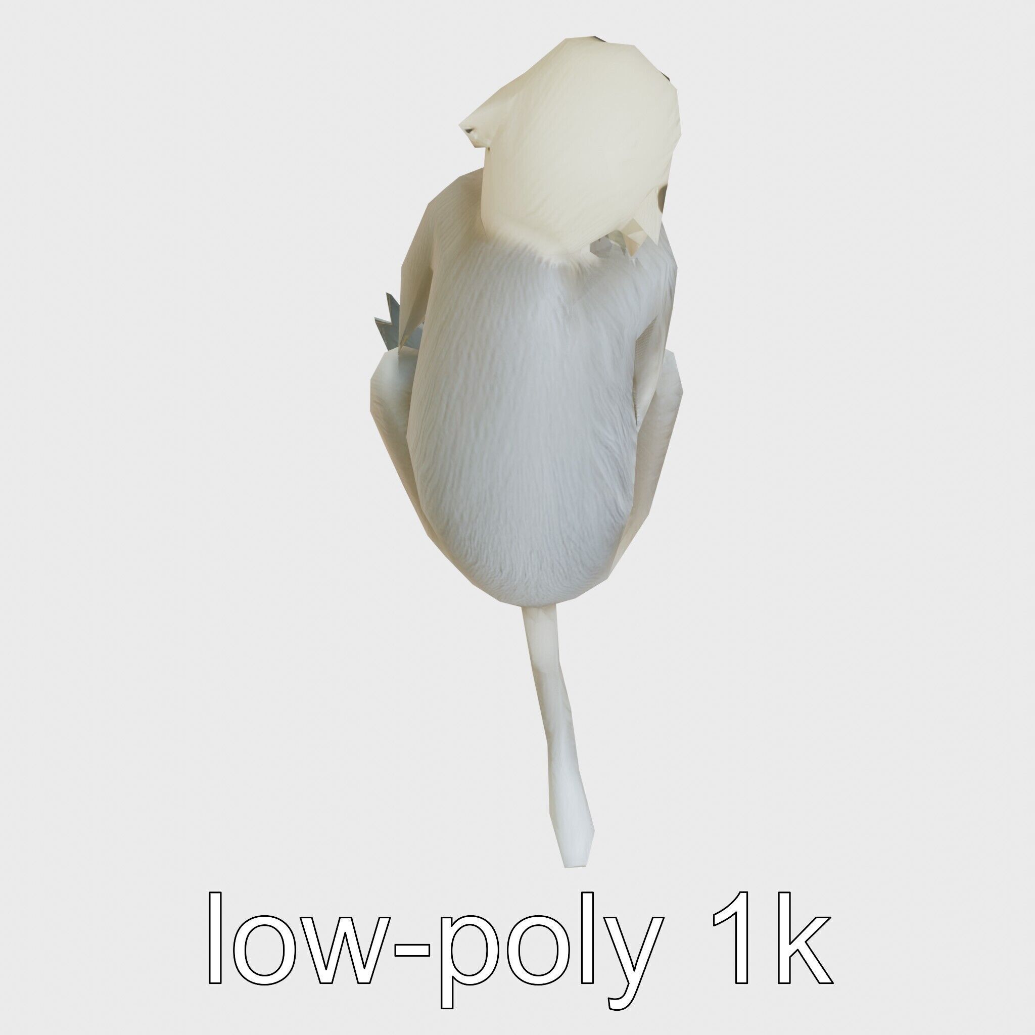 Silvery Gibbon 3D Model with Graceful Movements Low-poly 3D model_30