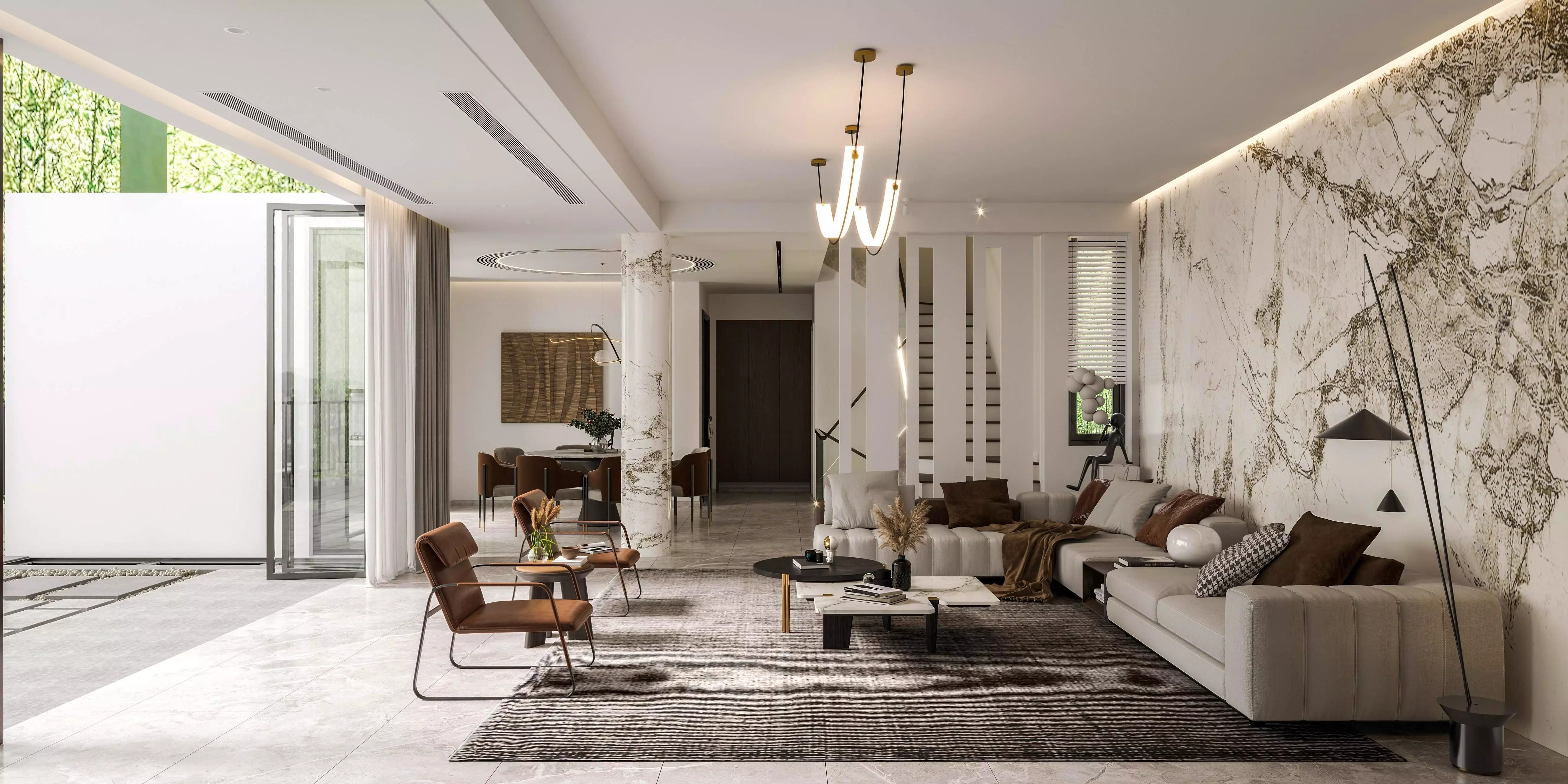 villa Guest Restaurant Home decoration 3D model