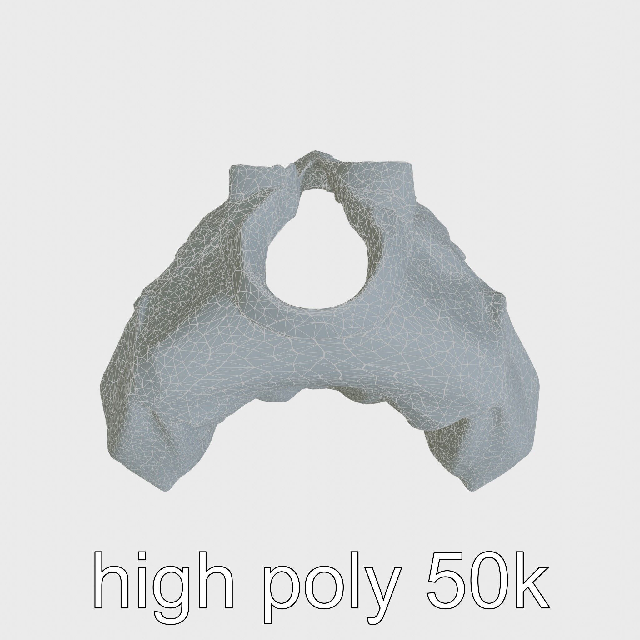 Stylish Denim Jacket with Distressed Features and Stud Accents Low-poly 3D model_28