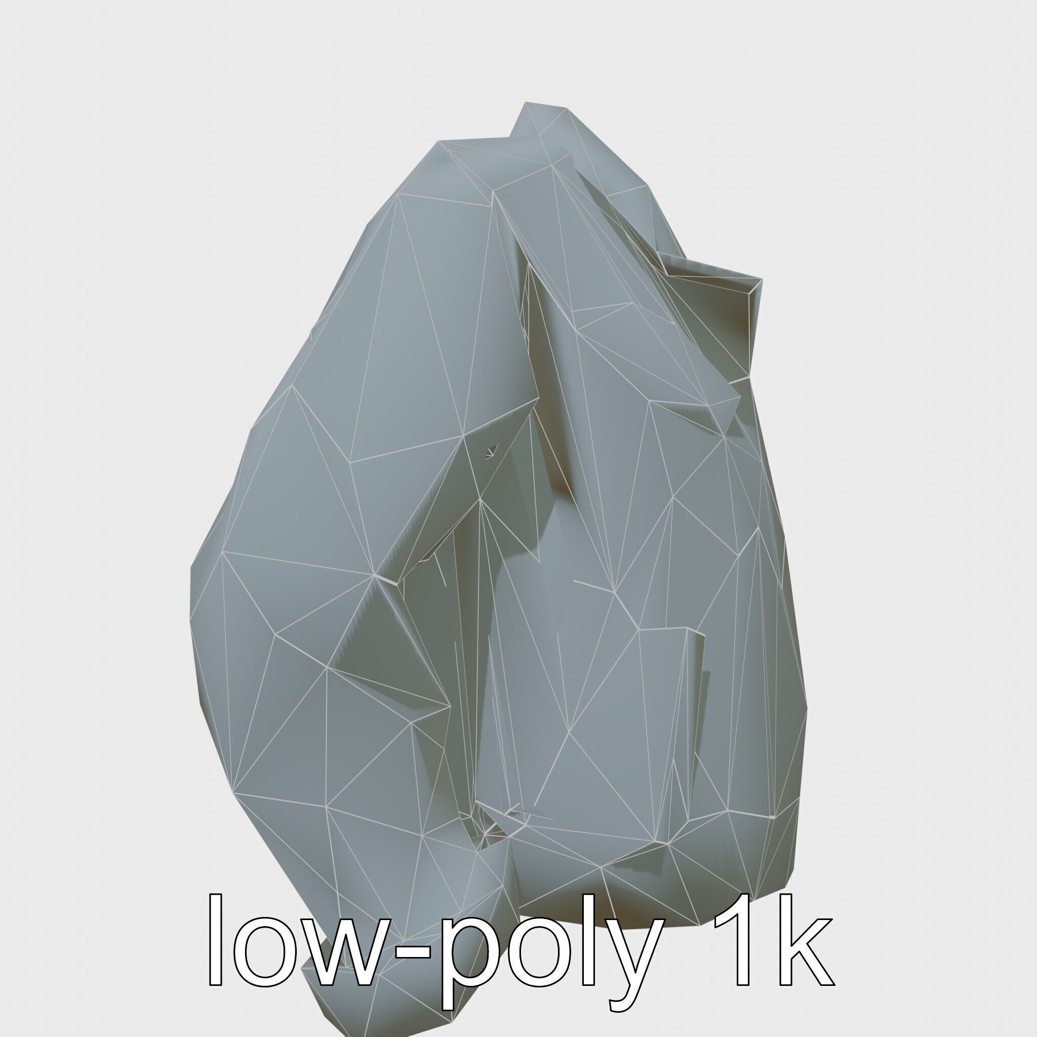 Stylish Denim Jacket with Distressed Features and Stud Accents Low-poly 3D model_21