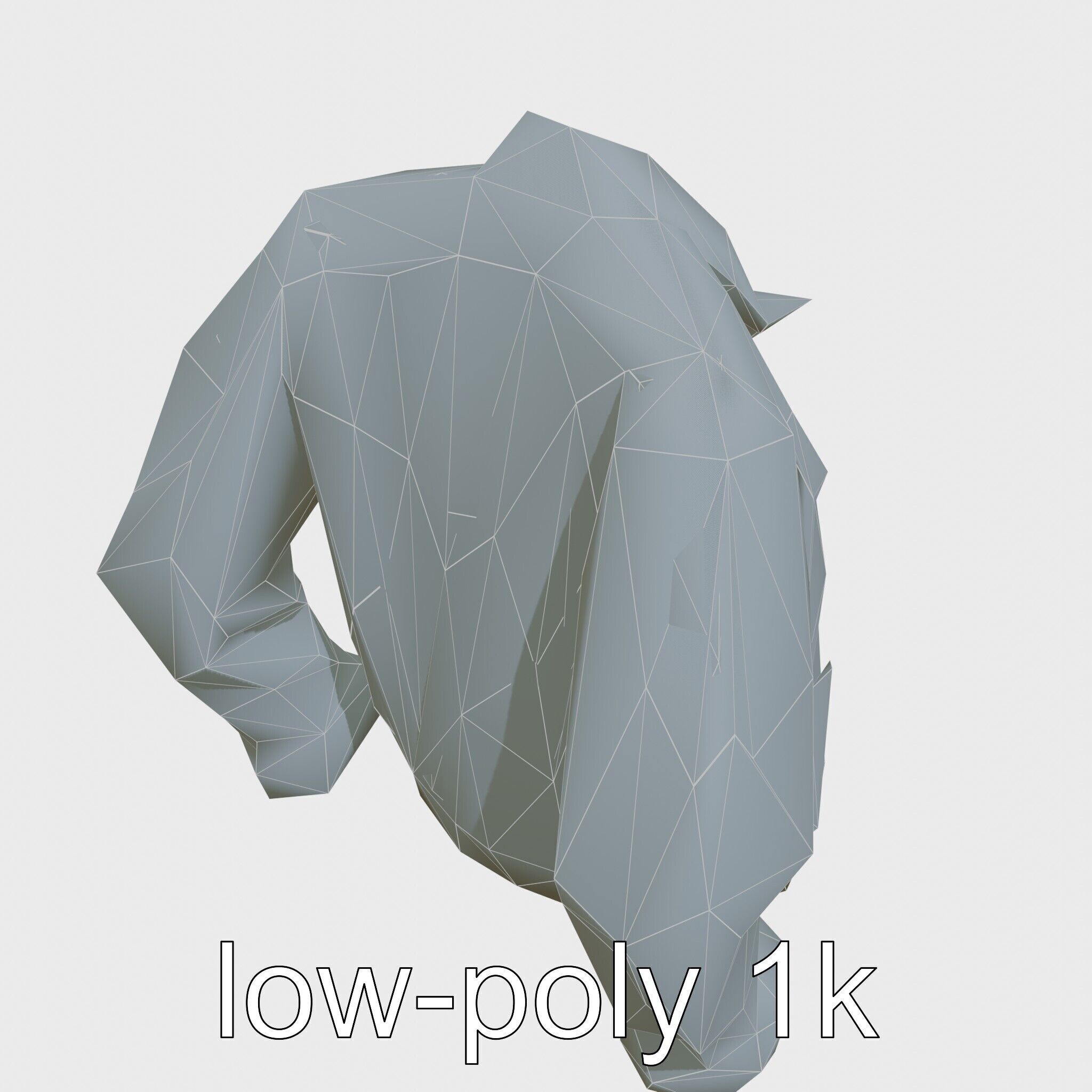Stylish Denim Jacket with Distressed Features and Stud Accents Low-poly 3D model_16