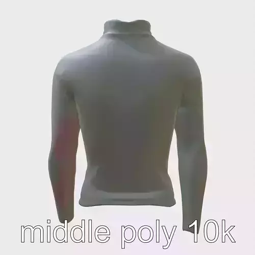 Black Turtleneck Sweater Model with Slim Fit