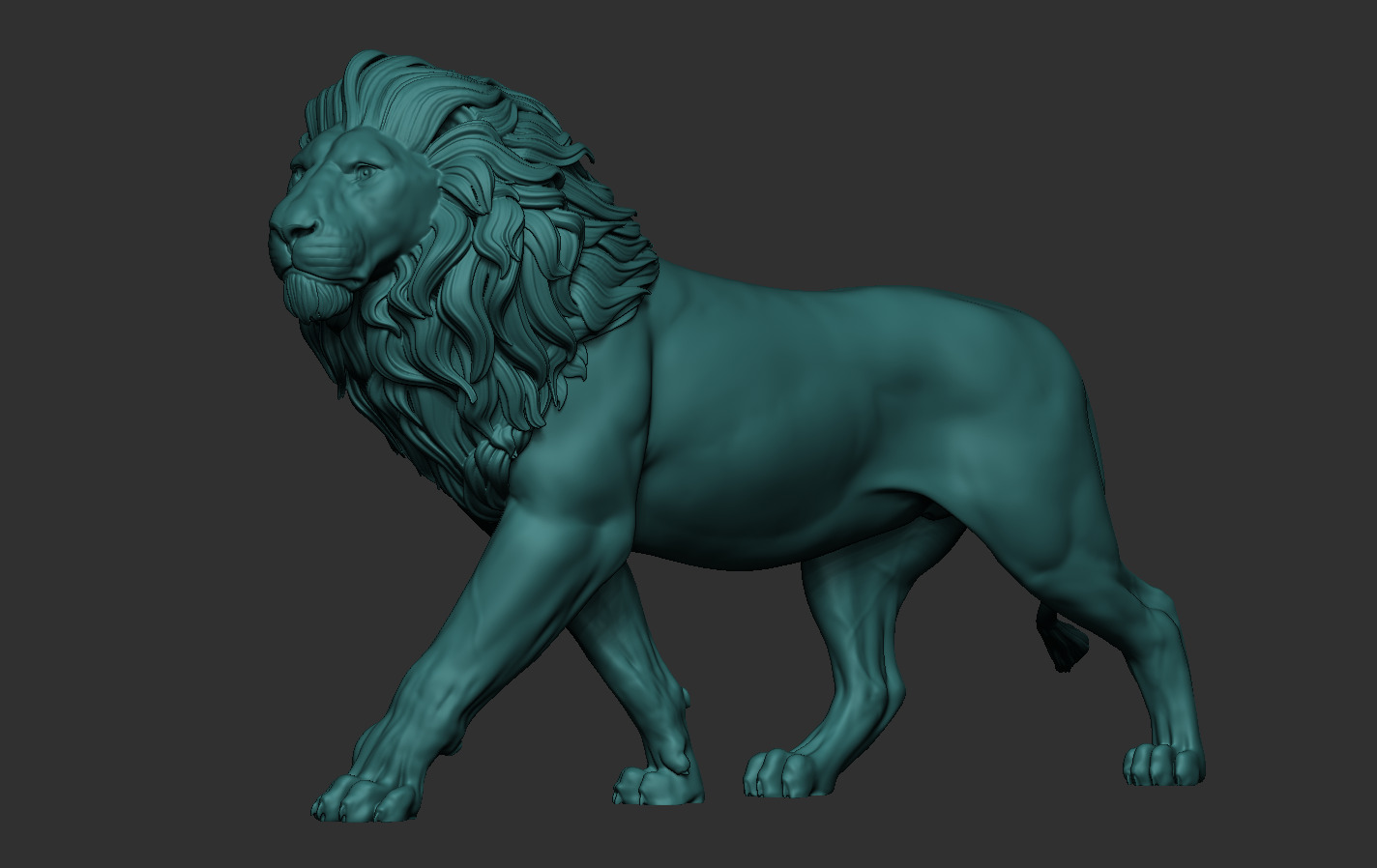 Lion Statue 3D print model_15