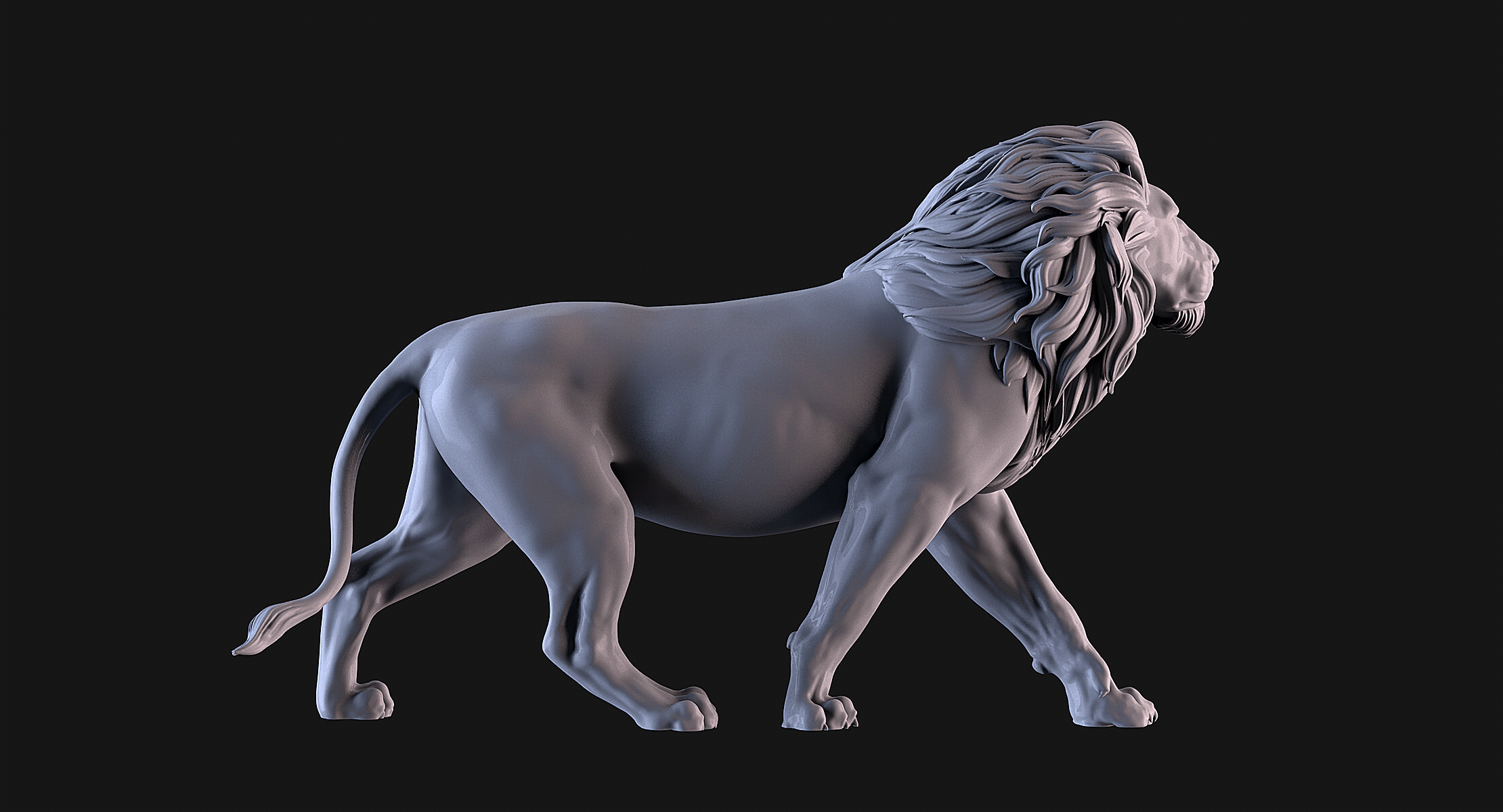 Lion Statue 3D print model_6