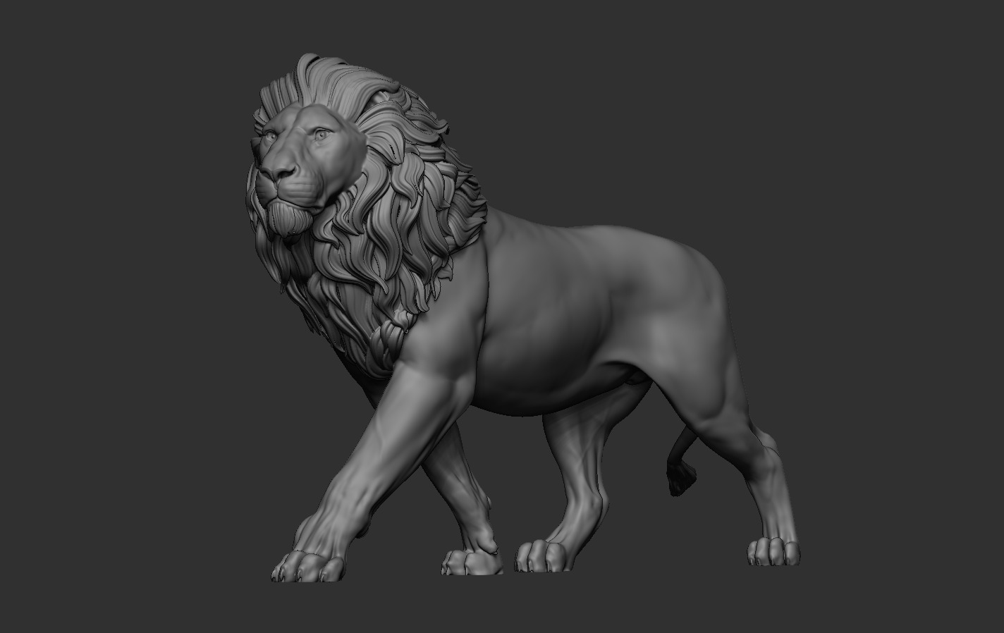 Lion Statue 3D print model_9