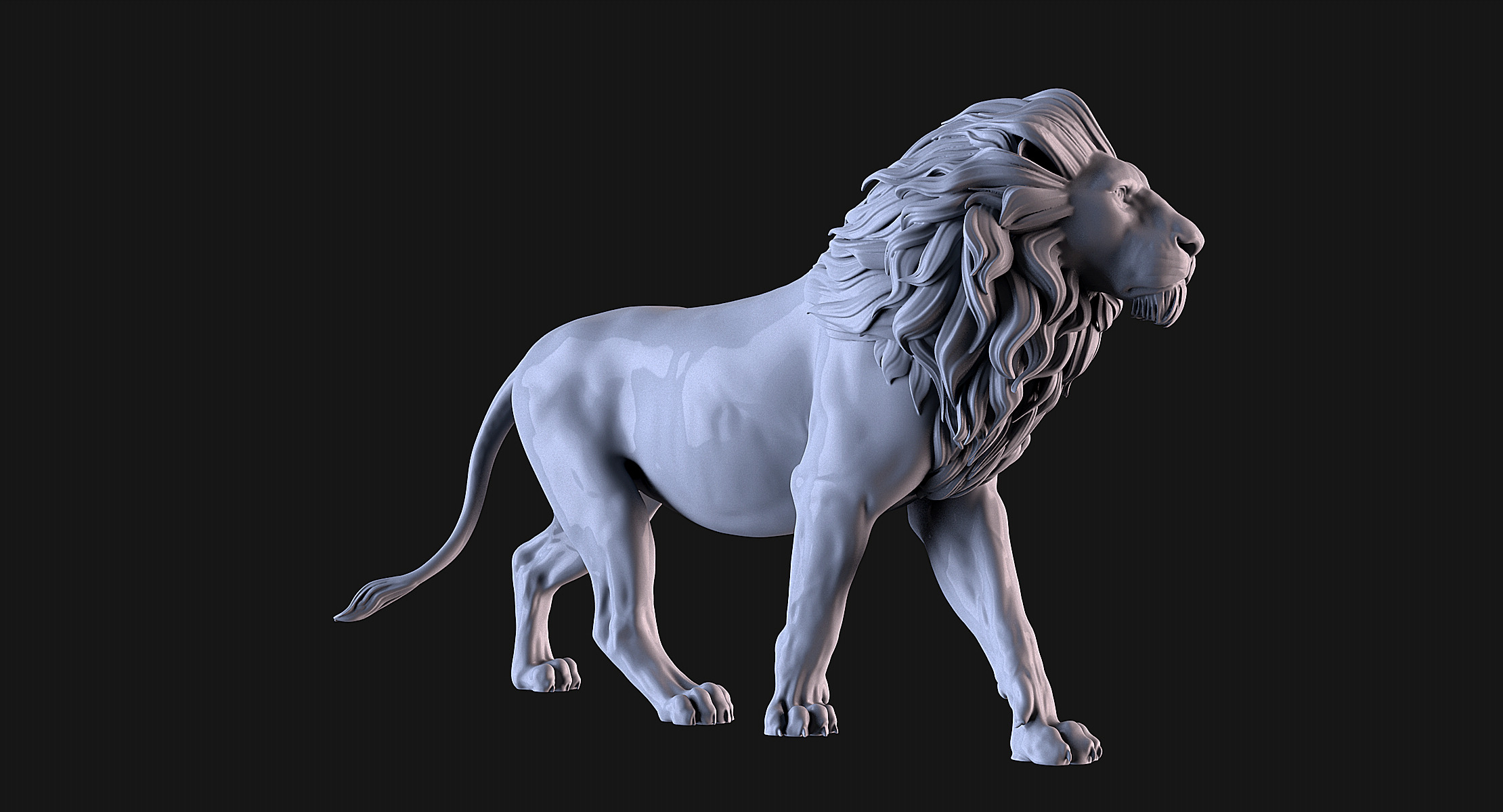 Lion Statue 3D print model_7