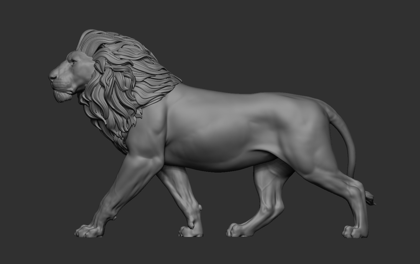 Lion Statue 3D print model_8