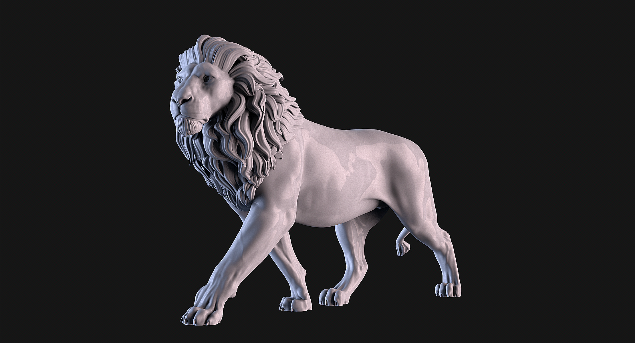 Lion Statue 3D print model_1