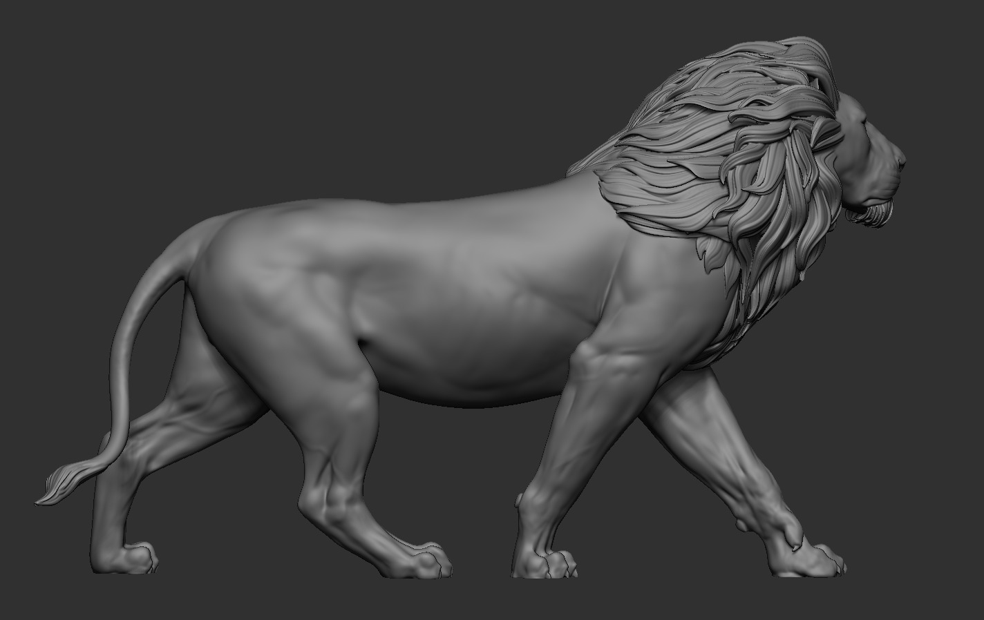 Lion Statue 3D print model_11