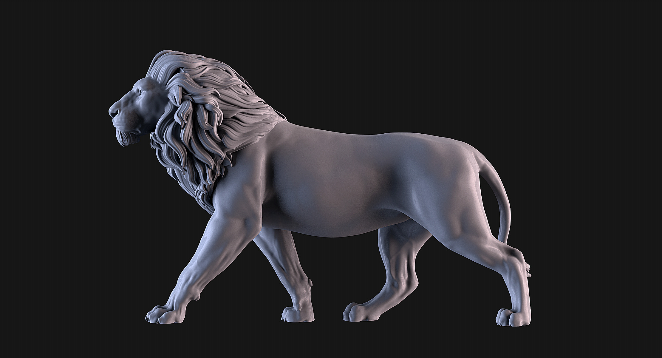 Lion Statue 3D print model_2