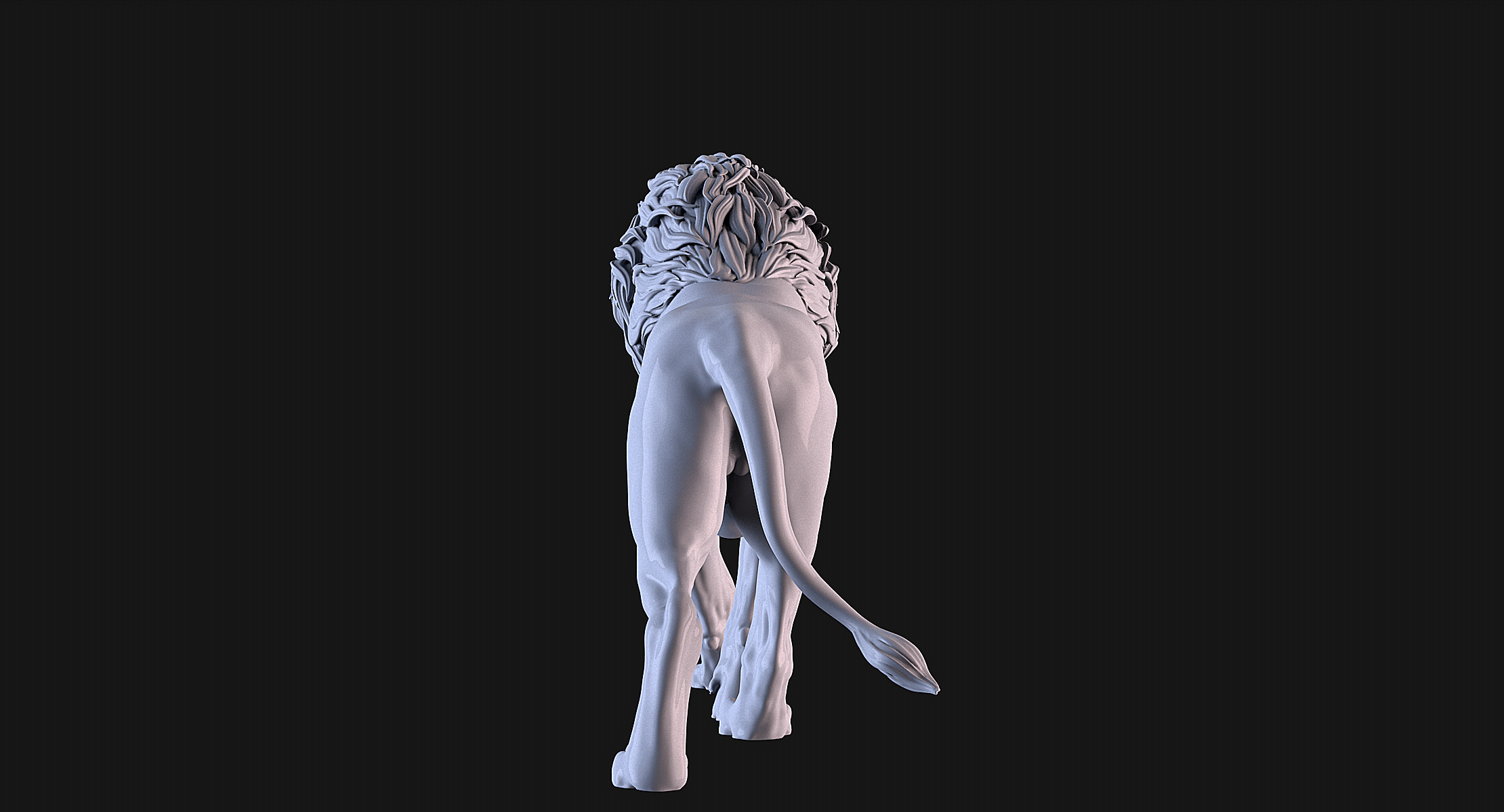 Lion Statue 3D print model_4