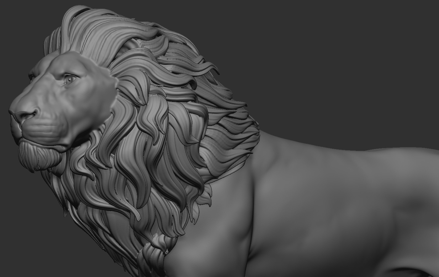 Lion Statue 3D print model_14